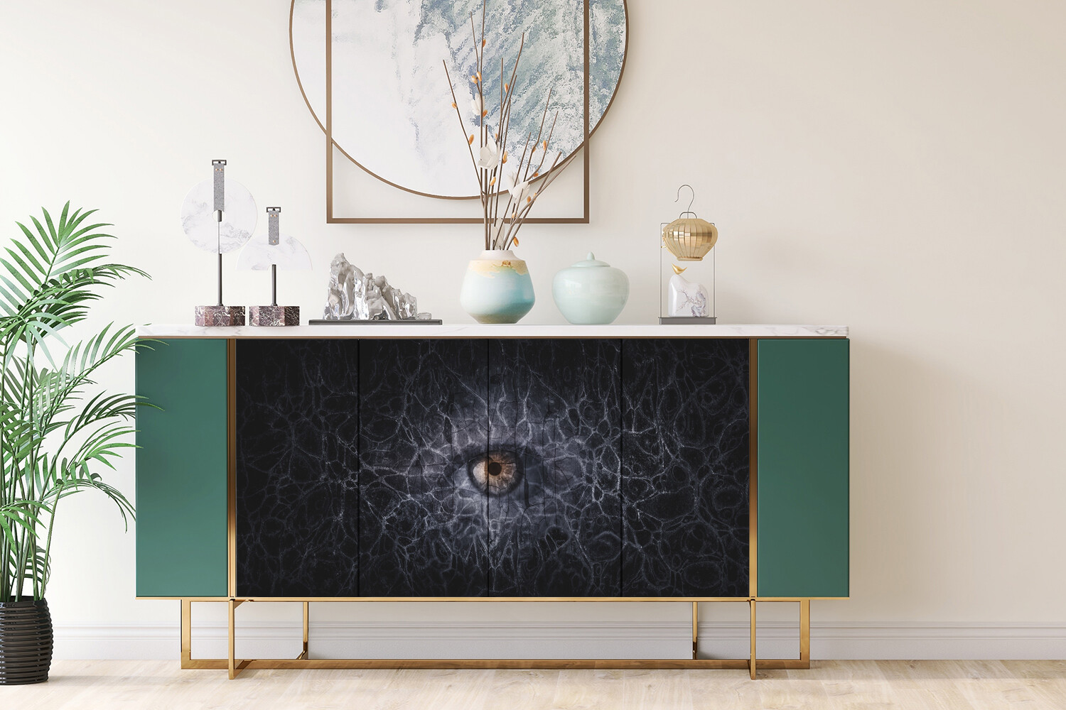 Wall Door Furniture Adhesive Decorative Sticker Decal Dark eye 100×50