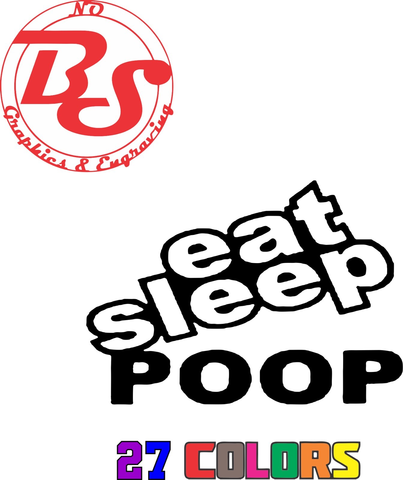 6″ Eat Sleep Poop Decal Offensive Funny Rude Humor Adult JDM Car Truck Meme noBS