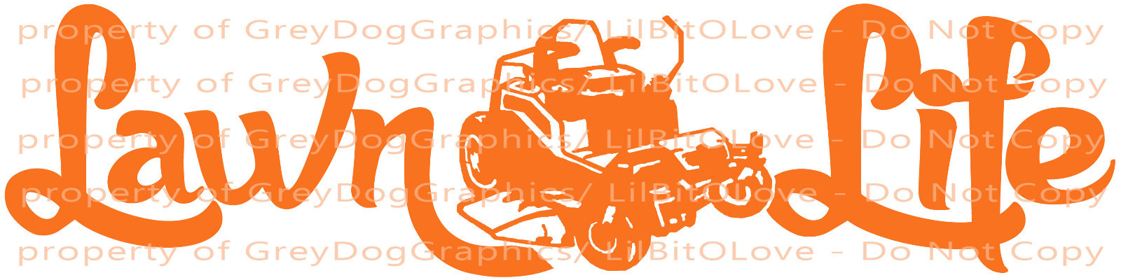 SCRIPT LAWN LIFE VINYL DECAL RIDING ZERO 0 TURN MOWER MOWING STICKER CAR AUTO