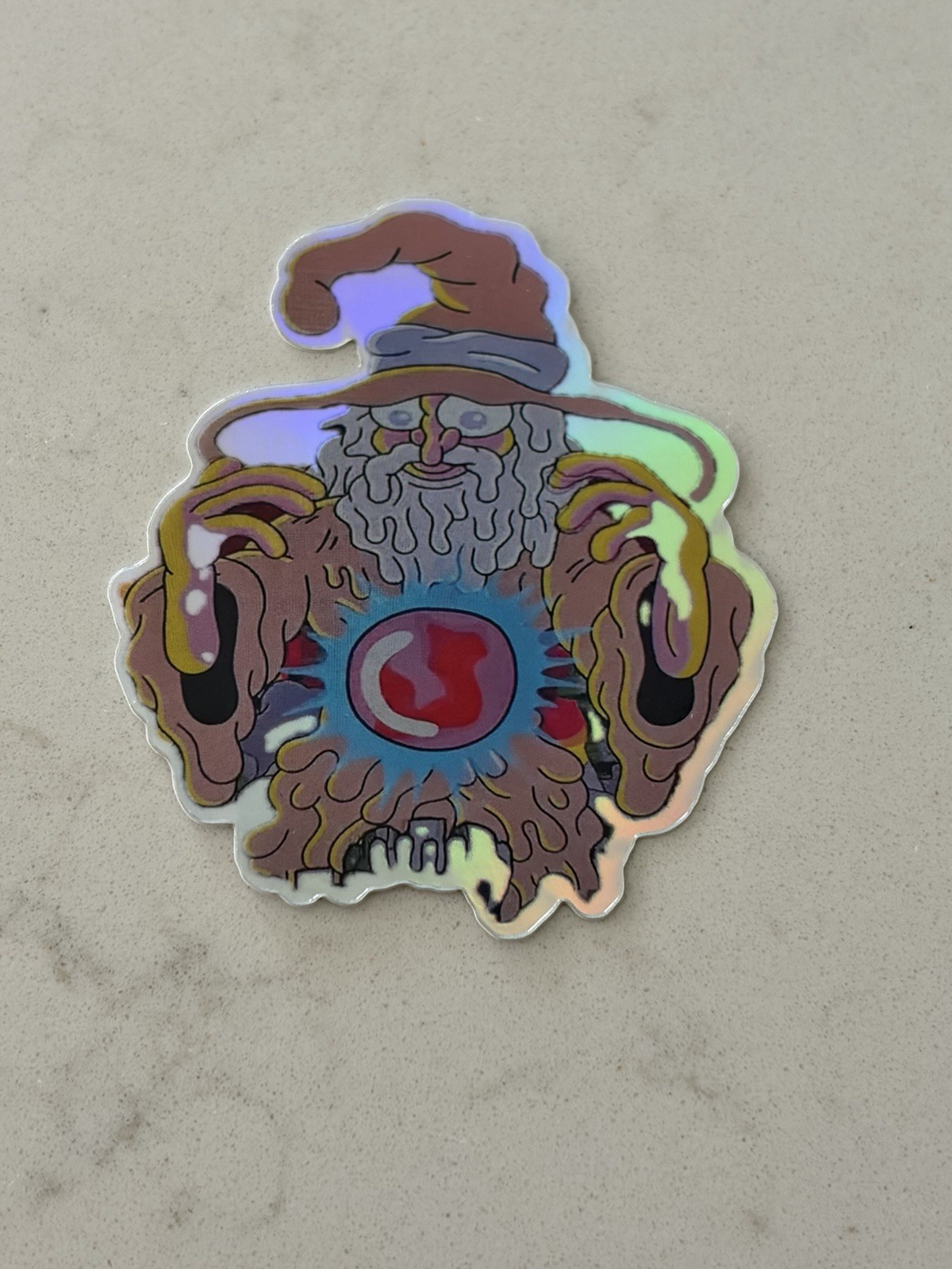 Trippy Holographic Wizard Sticker
