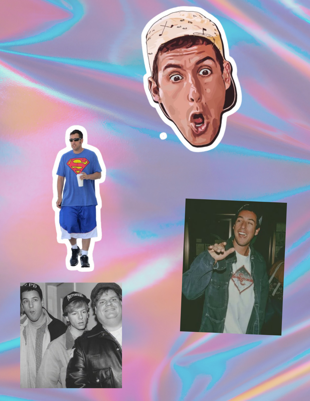 Adam Sandler 4pc Sticker Pack