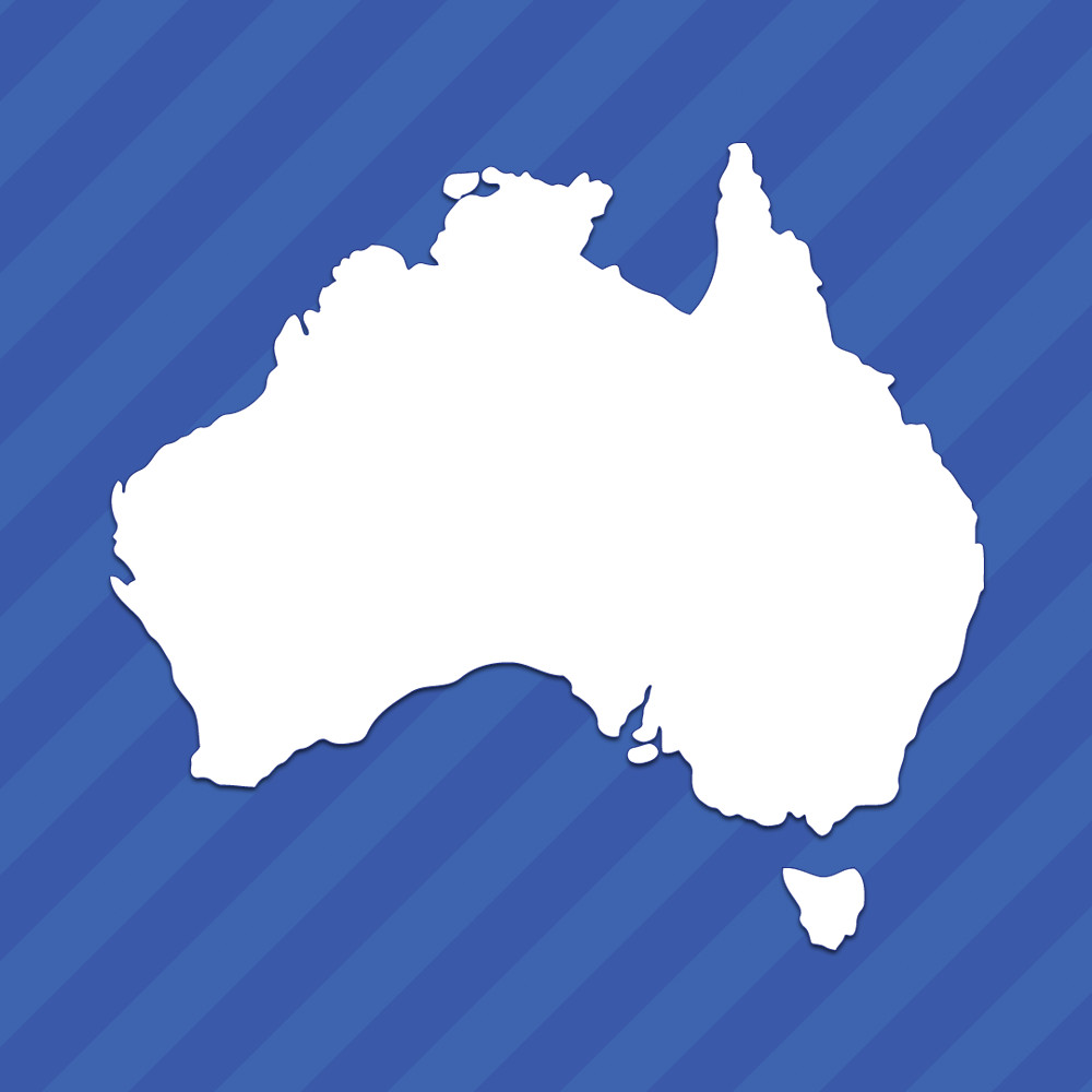 Australia AU Country Outline Vinyl Decal Sticker