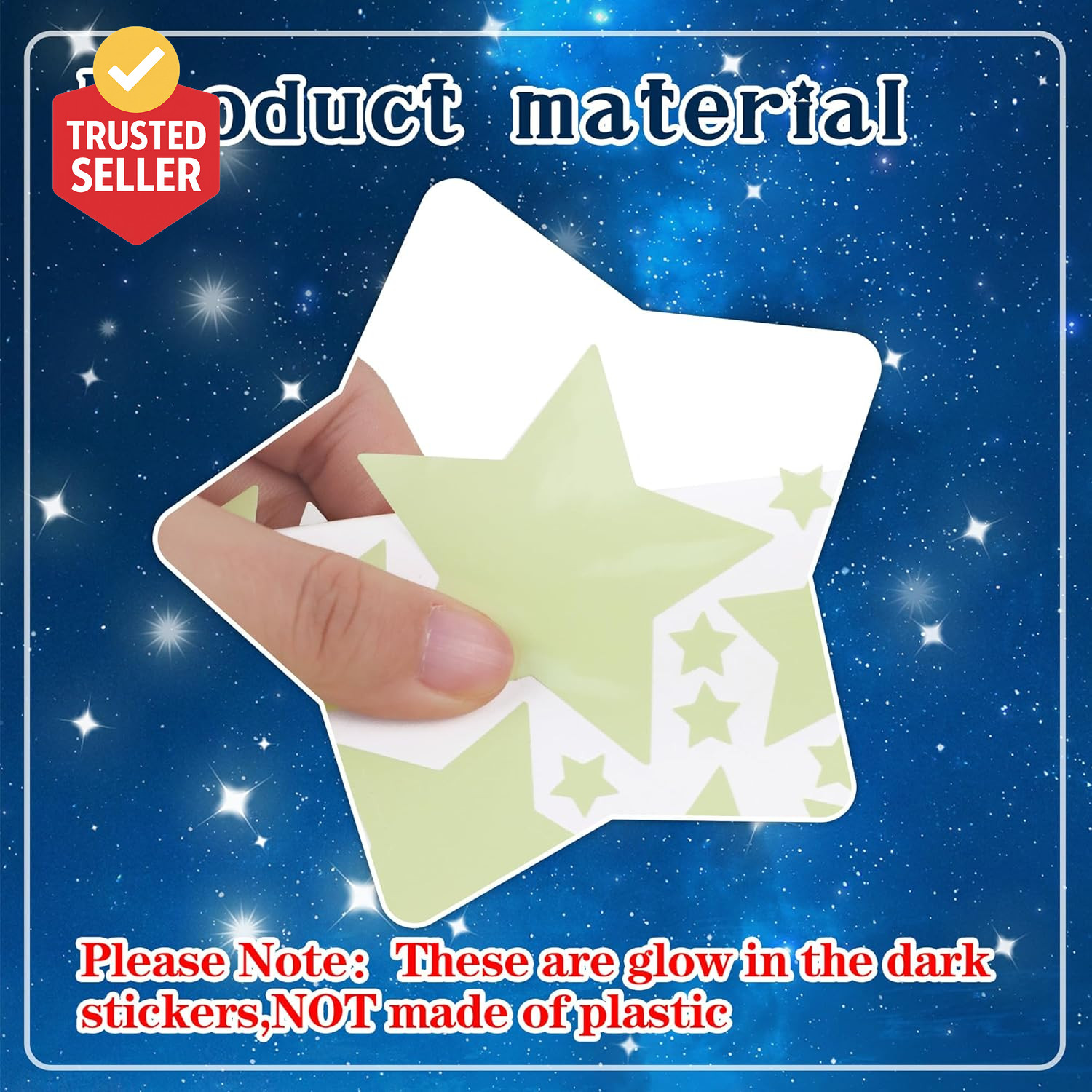 492Pcs Glow in the Dark Stars for Ceiling Glow in the Dark Moon and Space Wall D