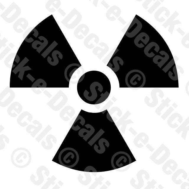 RADIO ACTIVE SYMBOL Vinyl Decal Sticker Hazard Danger Warning Safety Sign