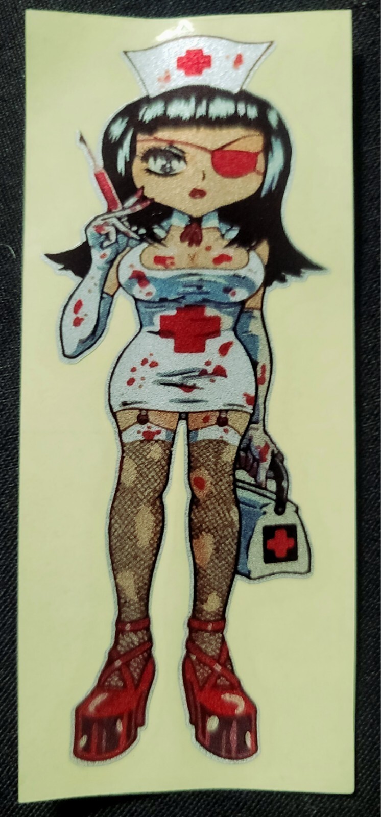 NURSE STICKER “INJECTION TIME” 4 X 1 1/2″ PEEL OFF GLOSSY CLEAR