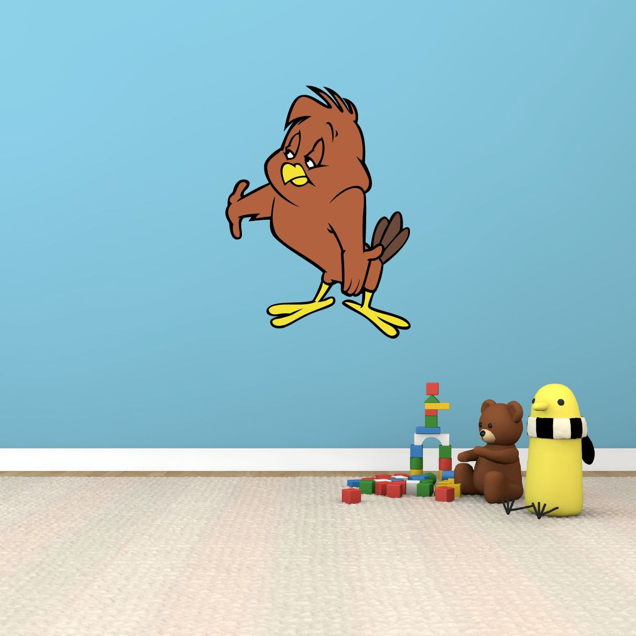Henery Hawk Bird Funny Cartoon Kids Baby Room Wall Decor Sticker Decal 16″X25″