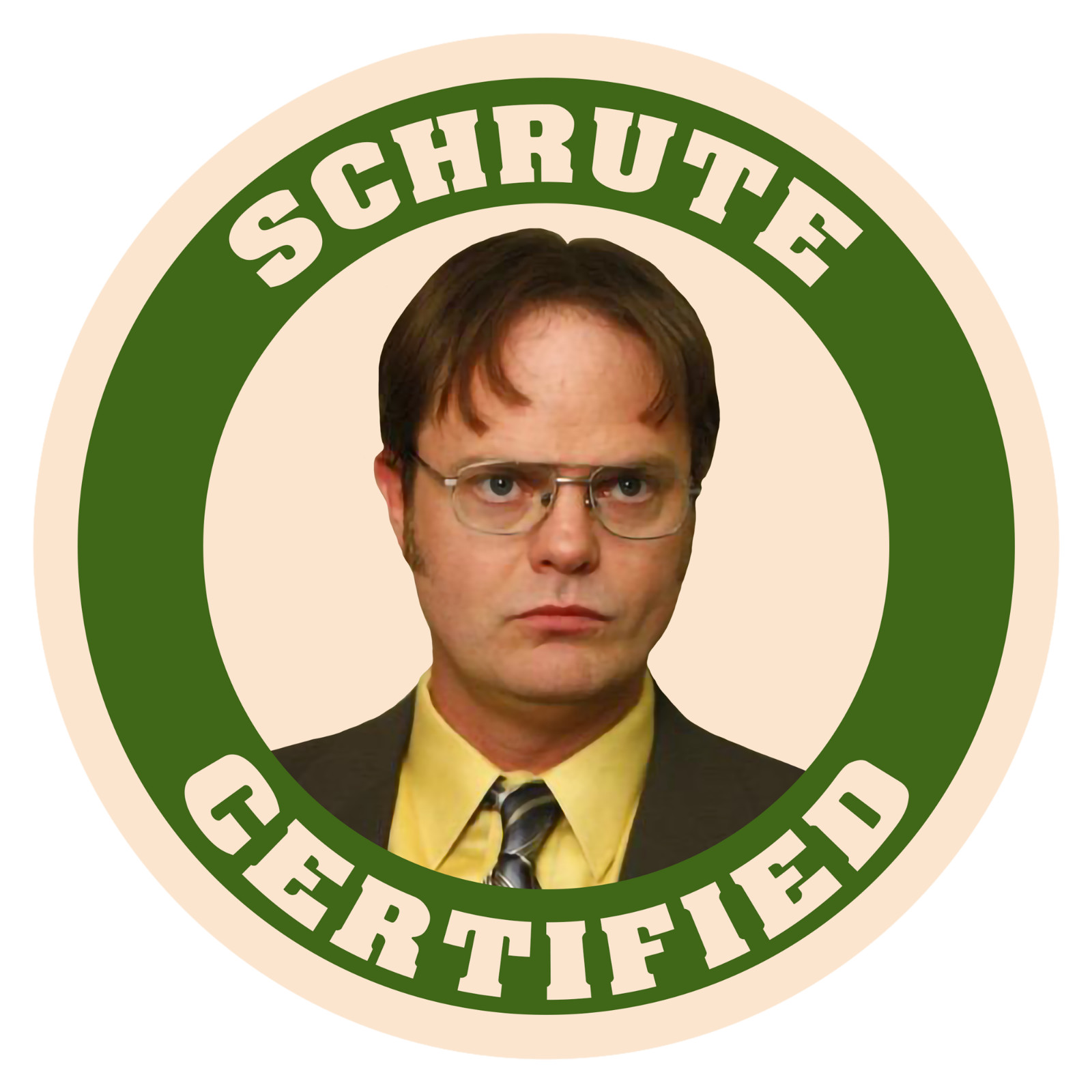 The Office Dwight Schrute Certified Funny Sticker