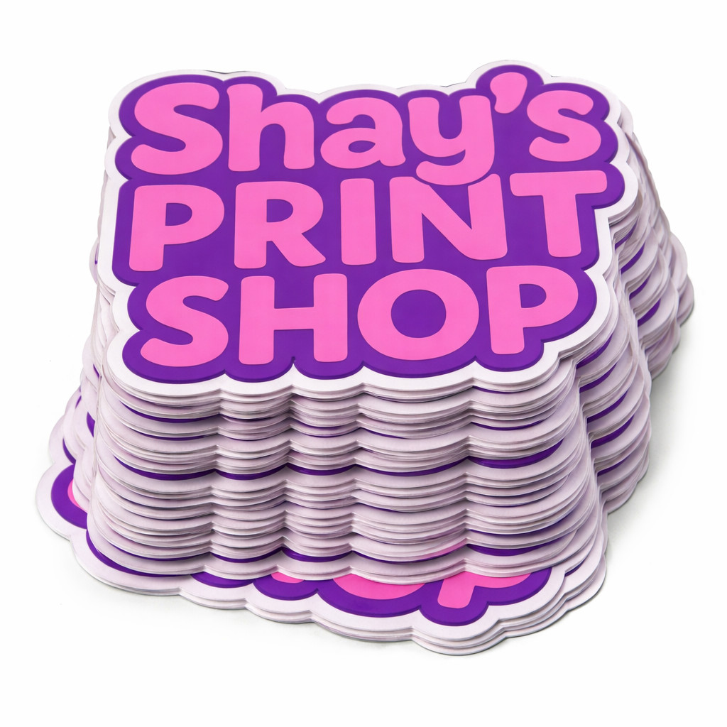 Custom Die Cut Stickers | Glossy Vinyl | Any Logo | 2”-5” (10, 25, 50pcs)