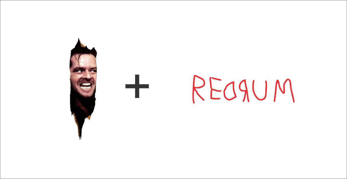 The Shining Here’s Johnny Repositionable Decal + REDRUM Removable Decal Sticker