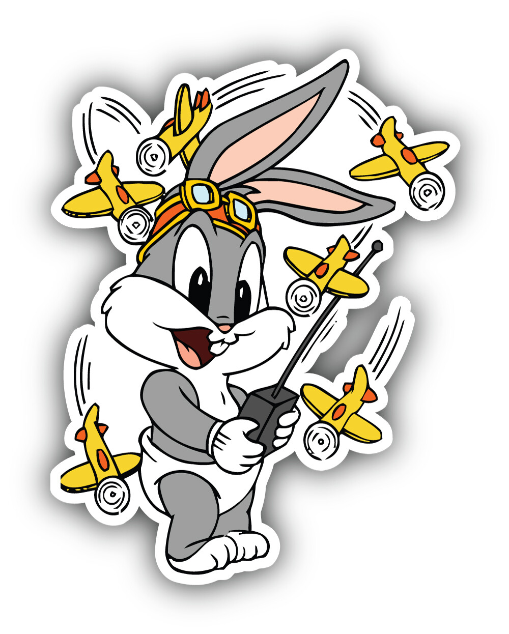 Looney Tunes Cartoon Bugs Bunny Sticker Bumper Decal – ”SIZES”
