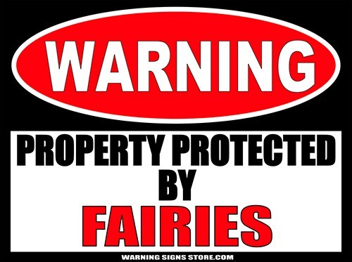 Fairies Funny Fairy Stickers Vinyl Graphic 6″ Warning Sign Sticker 2-pack WS500