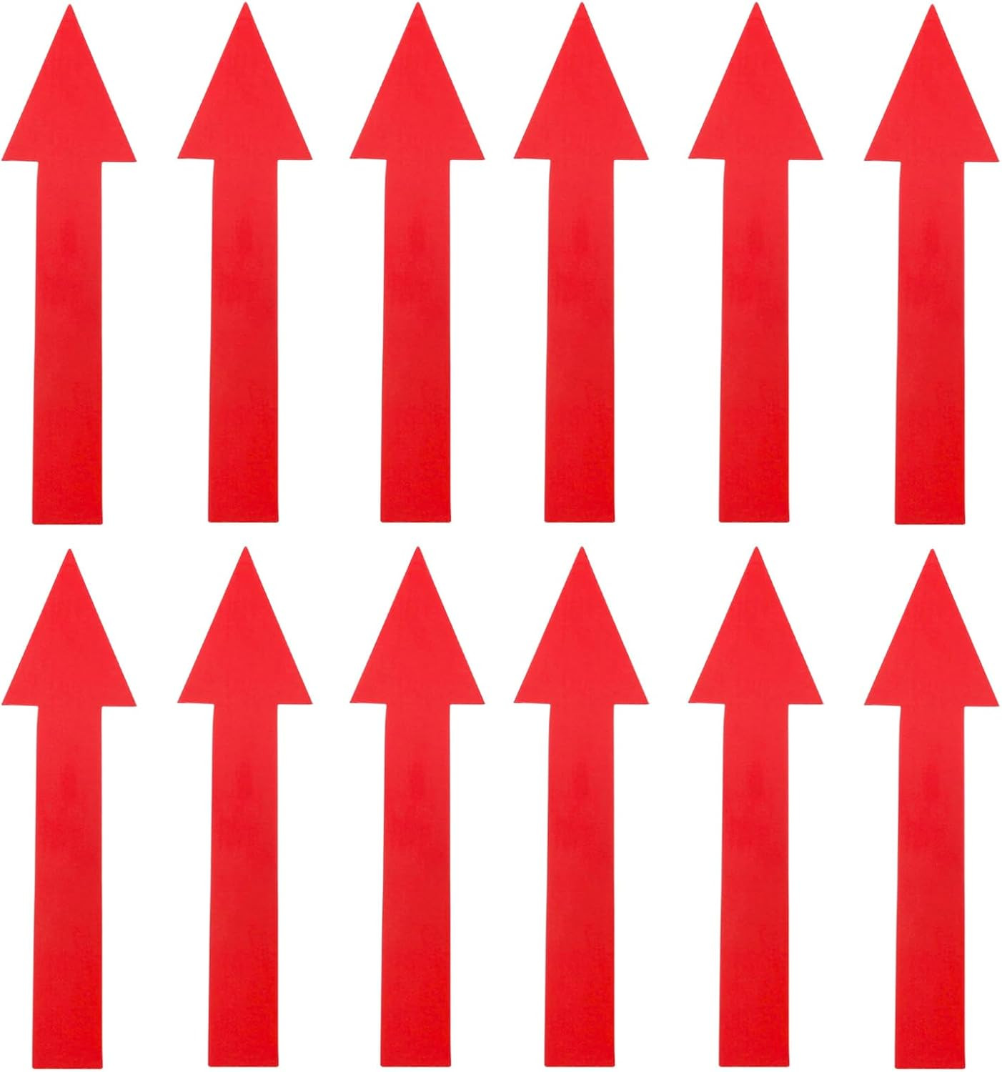 12 Pack 8 x 2 Inch Arrow Stickers, Waterproof PVC Removable Self-Adhesive Floor