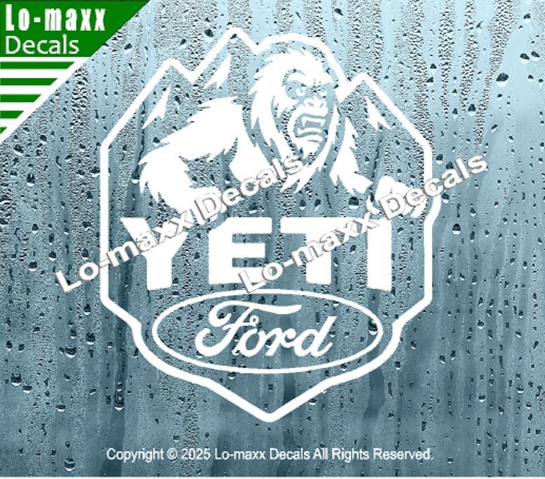 Ford Yeti Die Cut Vinyl Decal Sticker Avery Dennison Car Truck Toolbox