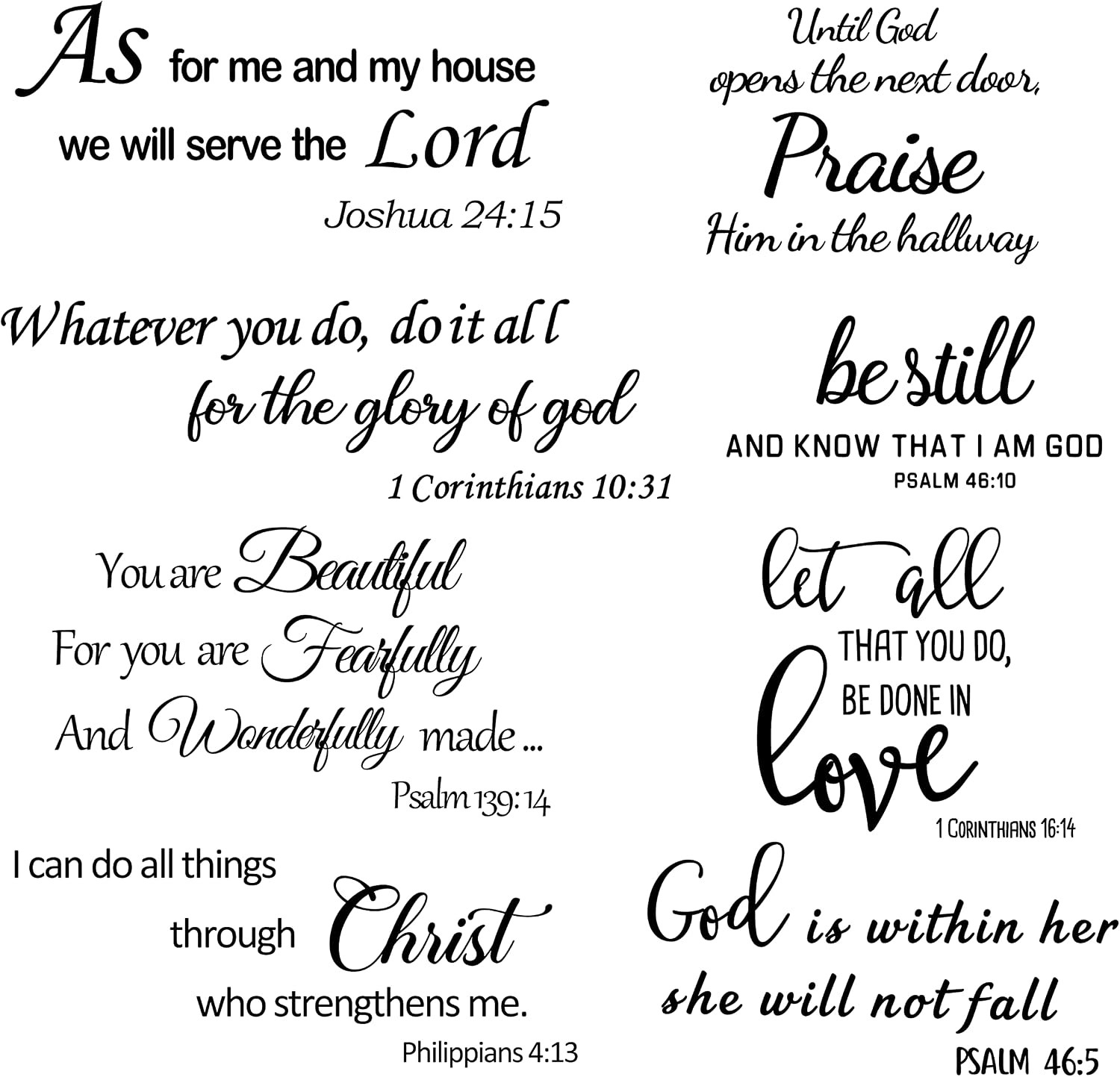 Bible Verse Wall Decals Inspirational Wall Decals Quotes Christian Scripture Rel