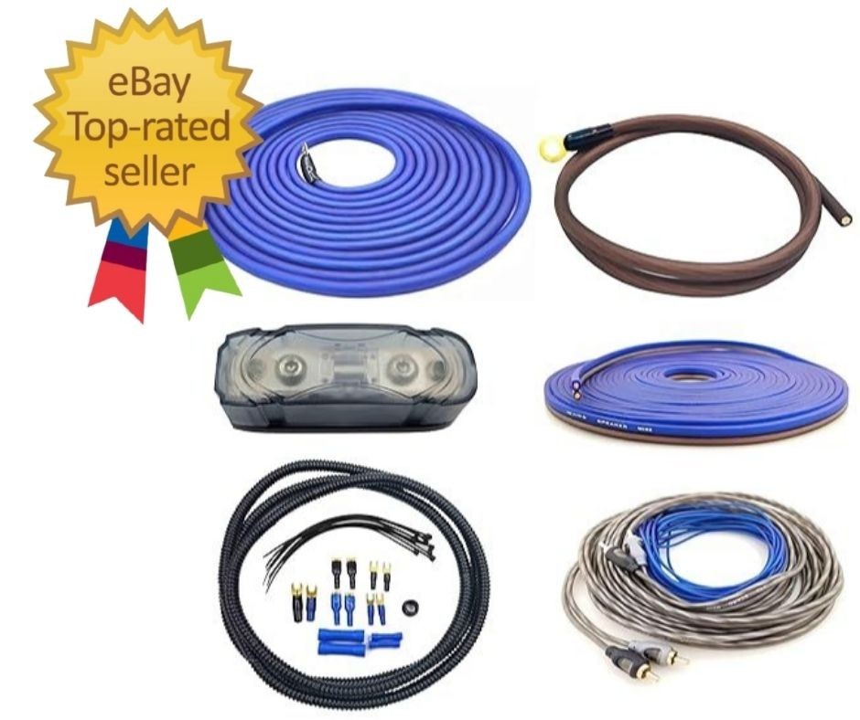 8 Gauge 100% Copper Amplifier Wiring Kit | OFC Car Audio Subwoofer Install | Gro