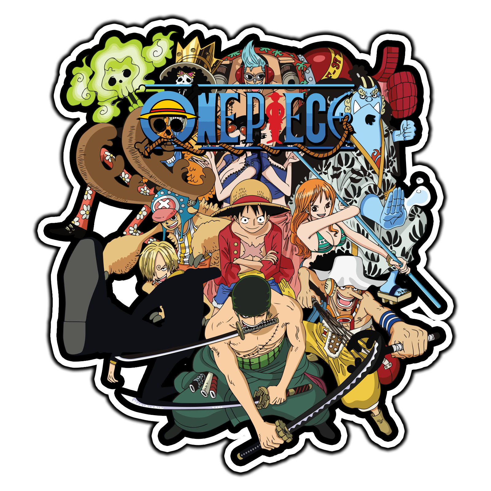 #3932 One Piece Pirate King Crew #1 Pirate Sticker Waterproof Vinyl Decal DieCut