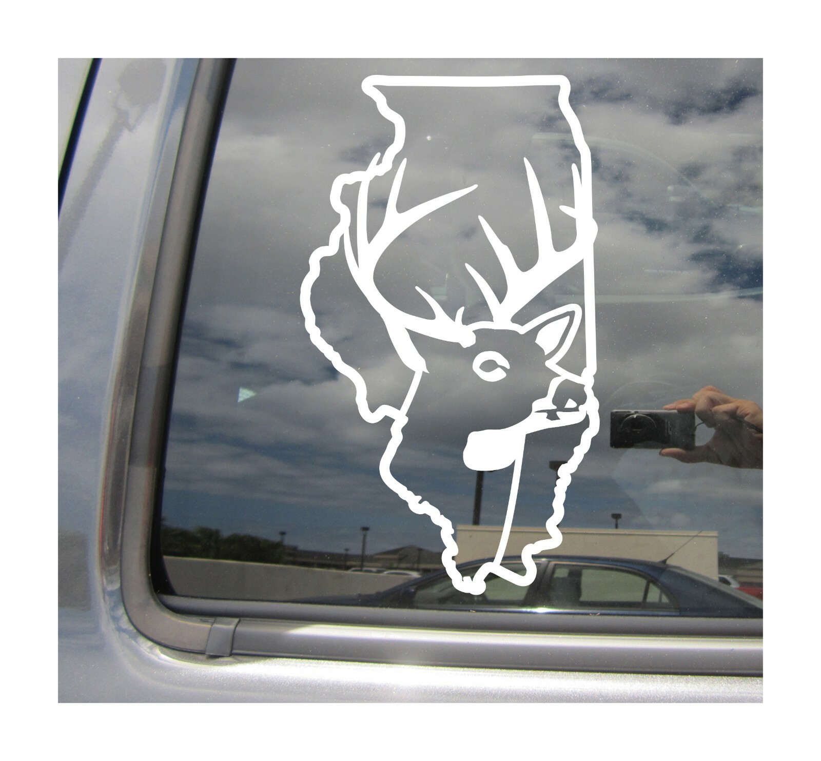Illinois Deer Hunter Hunting Buck Outdoor Car Window Vinyl Decal Sticker 01218
