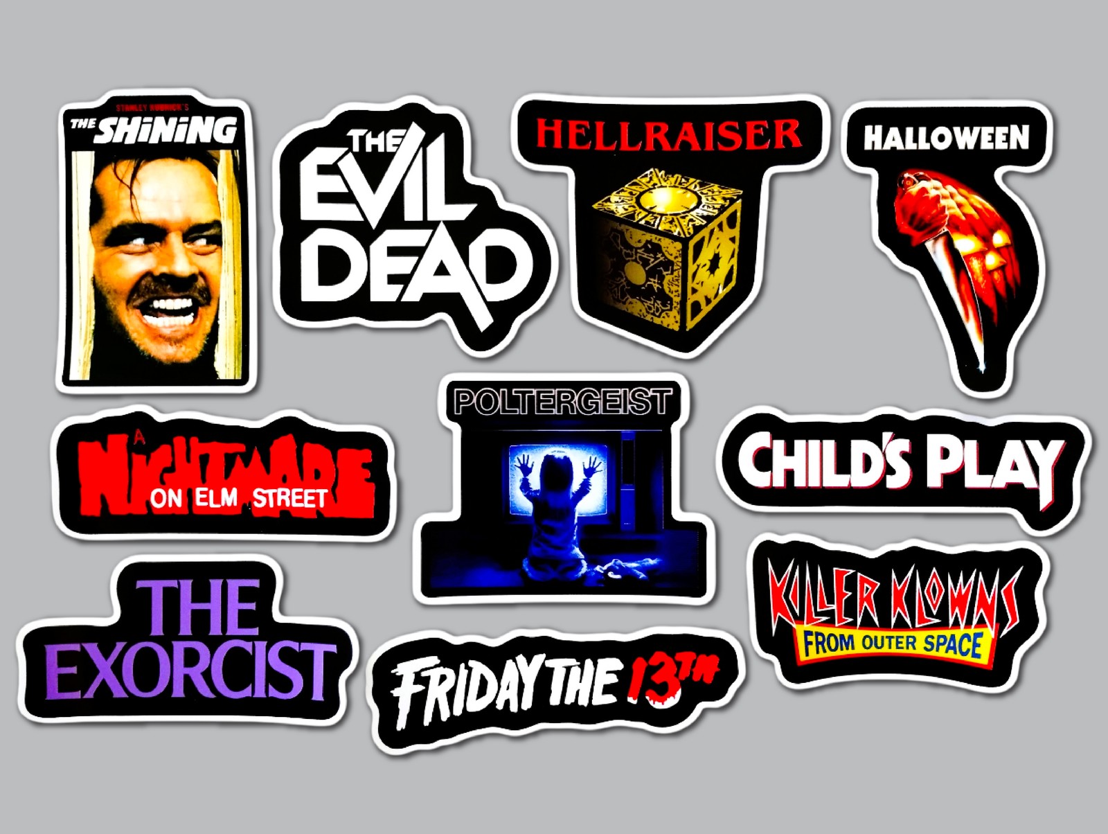 Classic Movie Sticker Lot (10 Stickers) SET 3 horror scary halloween death kill