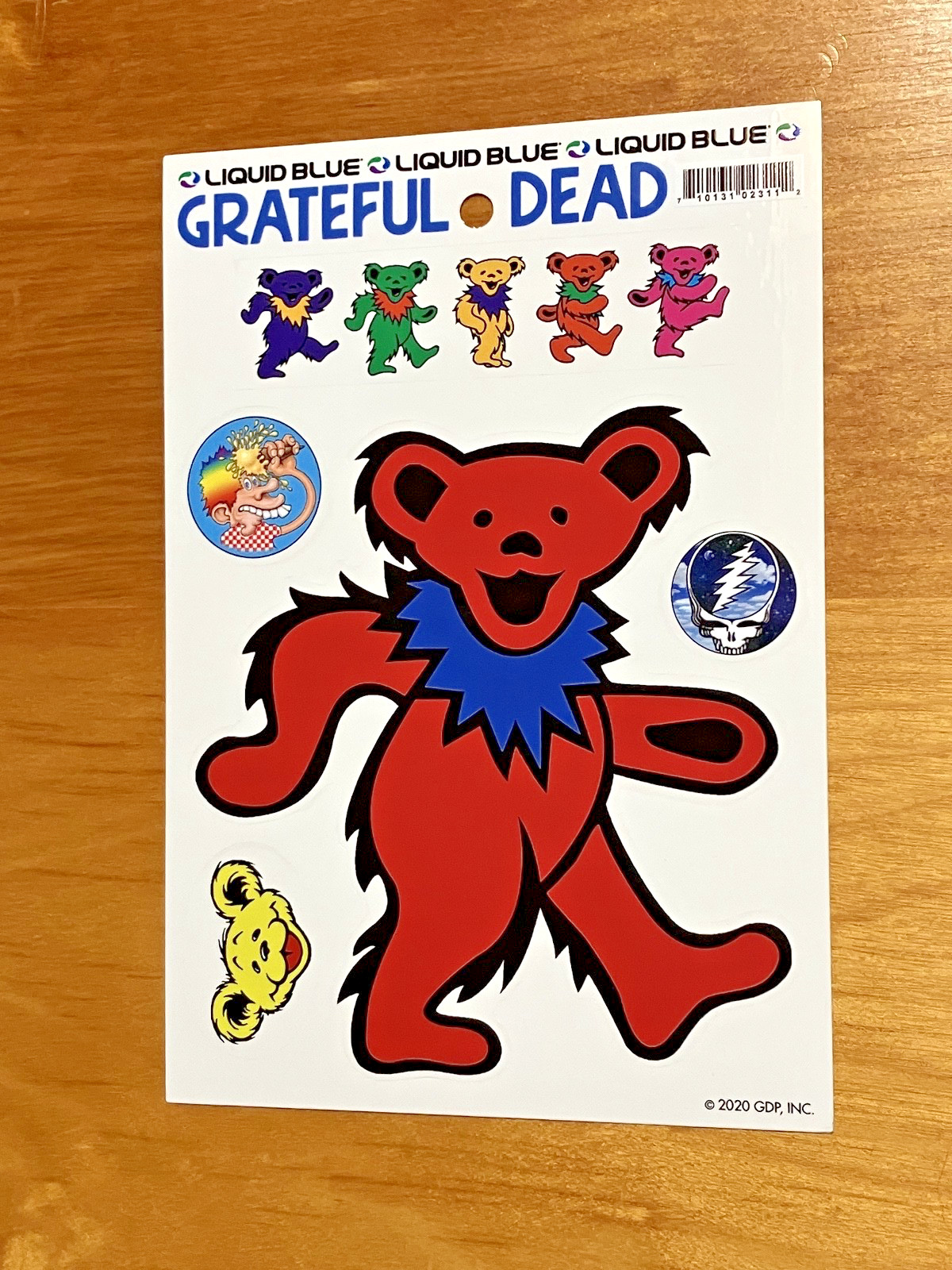 LIQUID BLUE Grateful Dead RED Jerry Bear Rock Music Band Decal 5-pack FREE SHIP