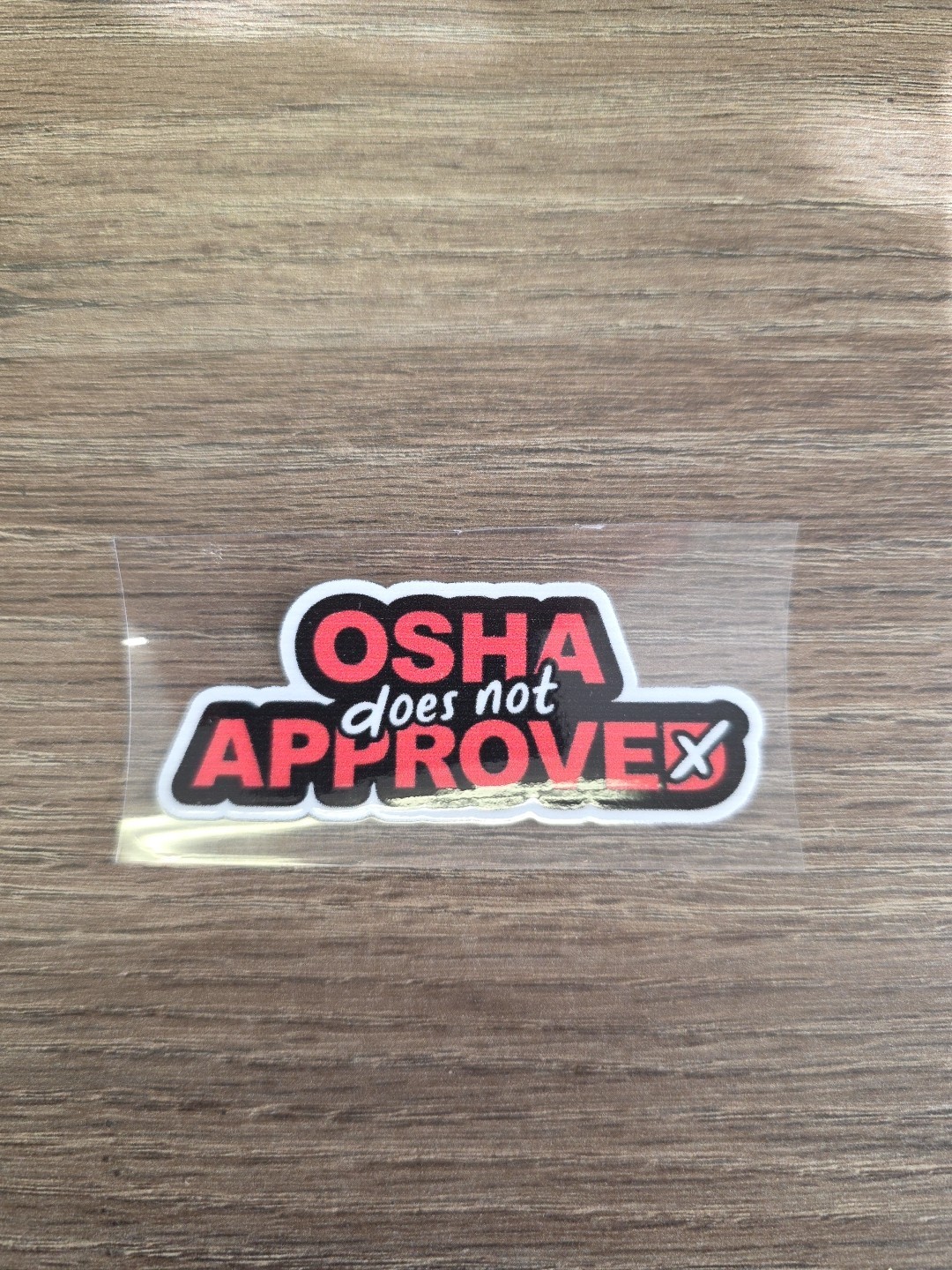 Funny Hardhat Vehicle UVDTF Decal Sticker Waterprrof OSHA