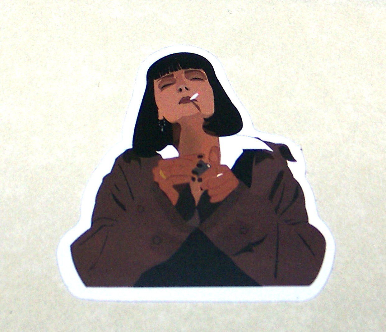 Pulp Fiction Mia Wallace Cut Sticker Decal Movie Tarantino Film PULP FICTION