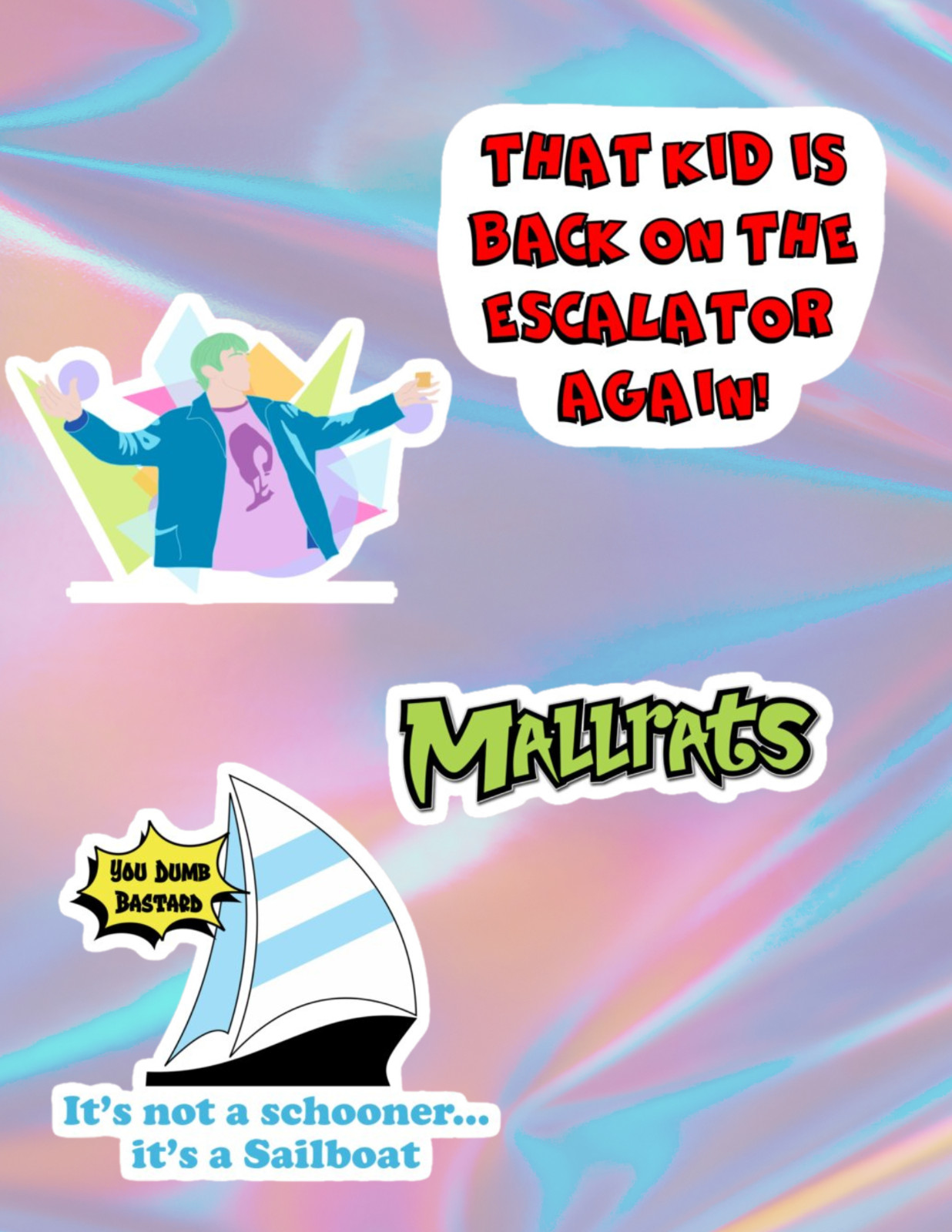Mallrats 90’s 4pc Movie Sticker Pack