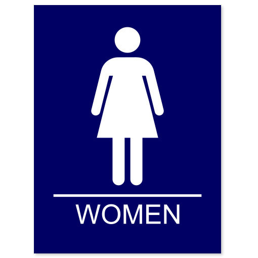 WOMEN Bathroom Sign sticker decal 5″ x 8″