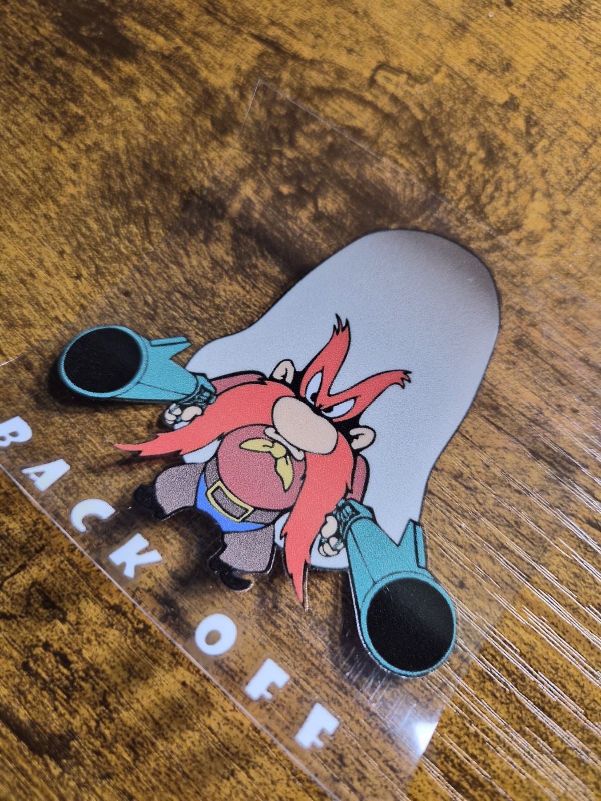 YOSEMITE SAM BACK OFF High Quality UV DTF Decal Sticker NOT VINYL