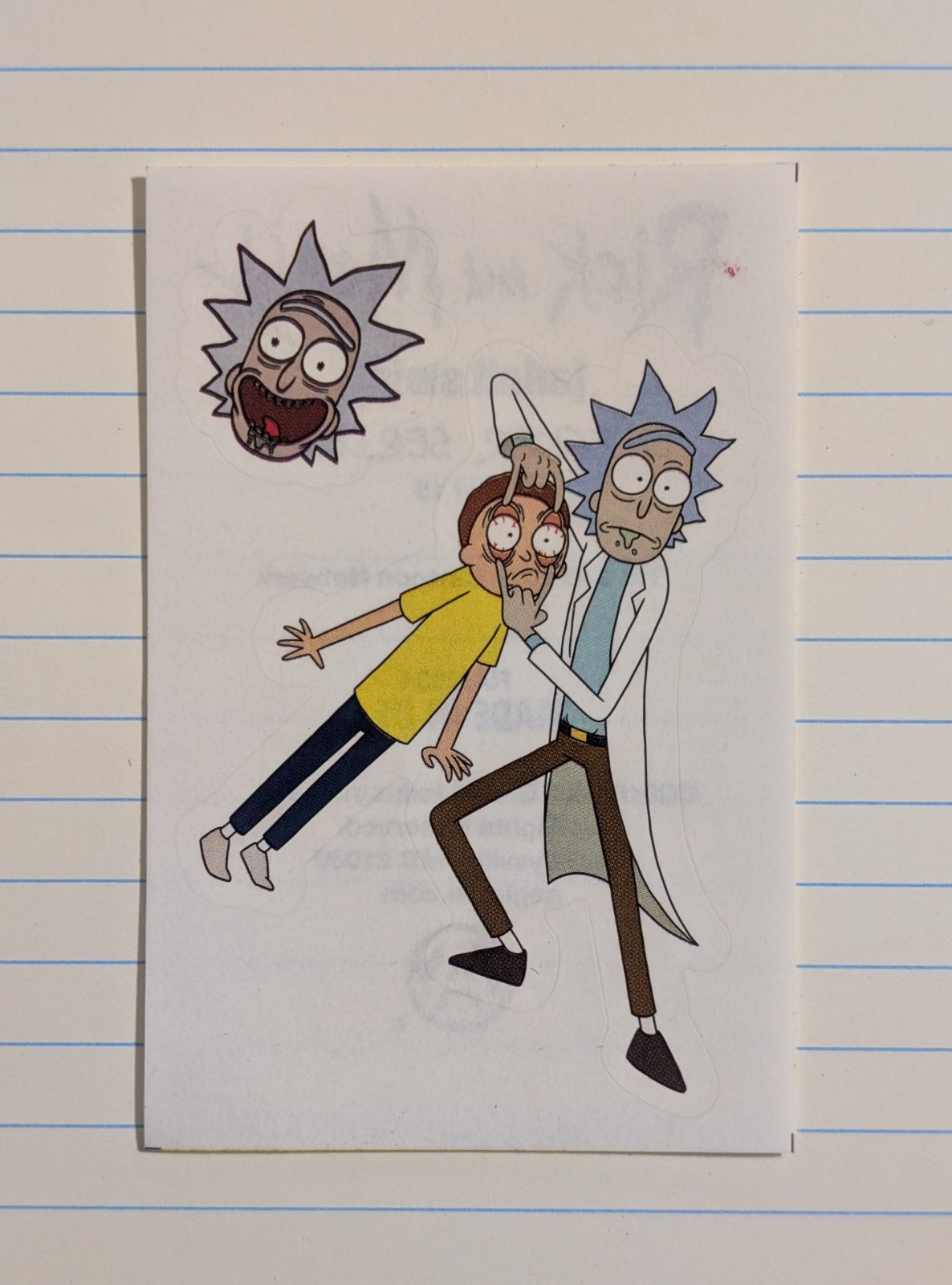 Rick & Morty Vending Sticker – 2019 Adult Swim Cartoon Network – Open Your Eyes
