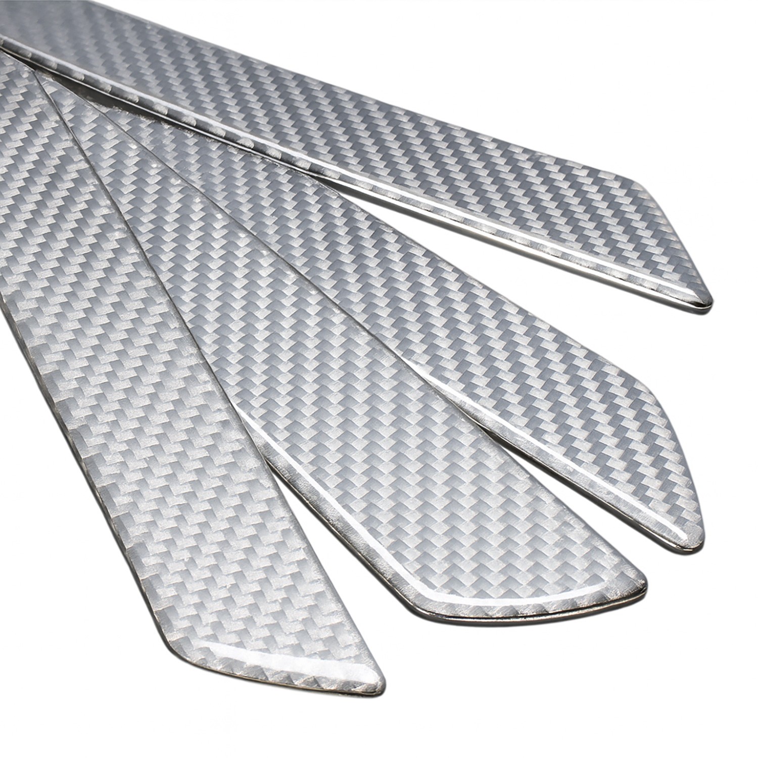 RAM Silver Carbon Fiber Universal Door Sill Protector Kick Plates