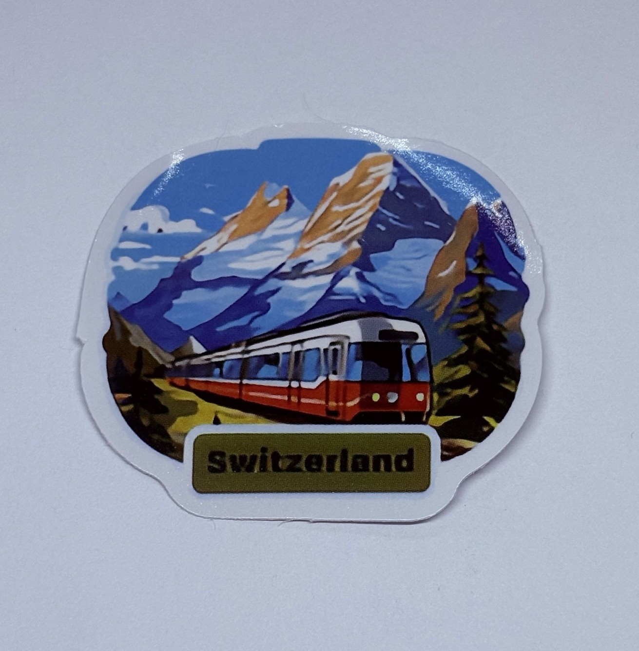 Switzerland Sticker Alps Train Ride Travel Art Decal Vinyl Country Souvenir Tc6