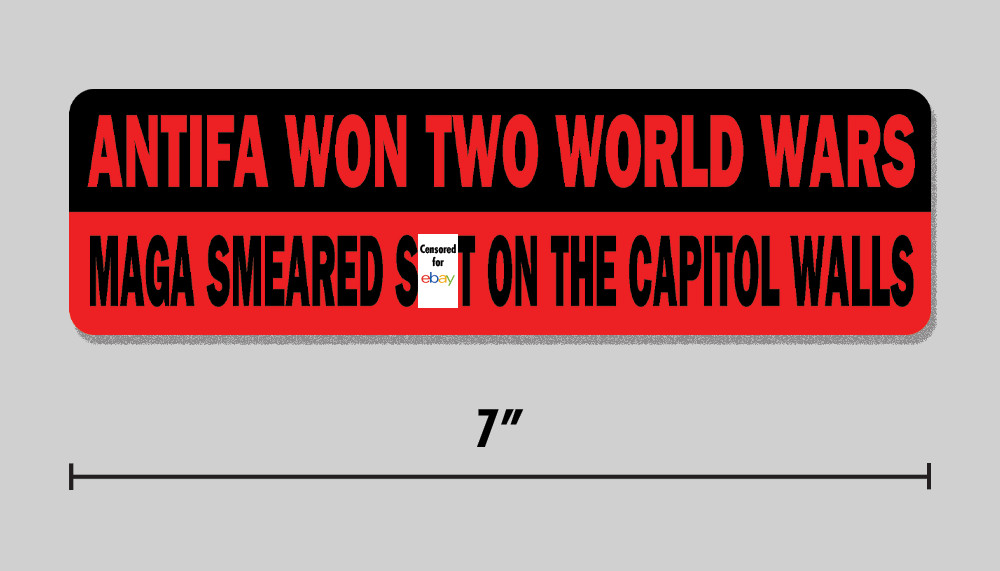 Anti-MAGA Sticker “Antifa Won Two World Wars” Political Humor 7″ Vinyl Decal
