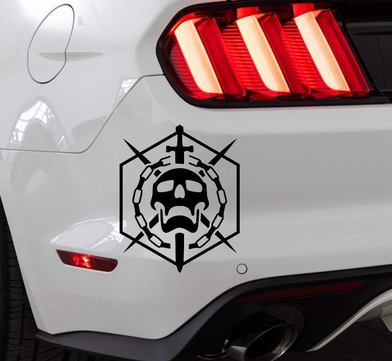 Destiny Raid Logo Indoor Outdoor Matte Black Vinyl Decal 5.6″x4.52″