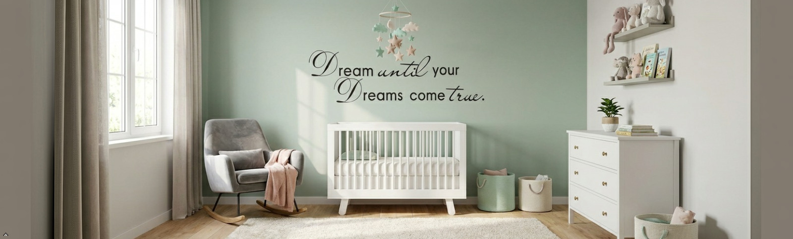Dream Until Your Dreams Come True Quote Saying Wall Sticker Home Decal Decor