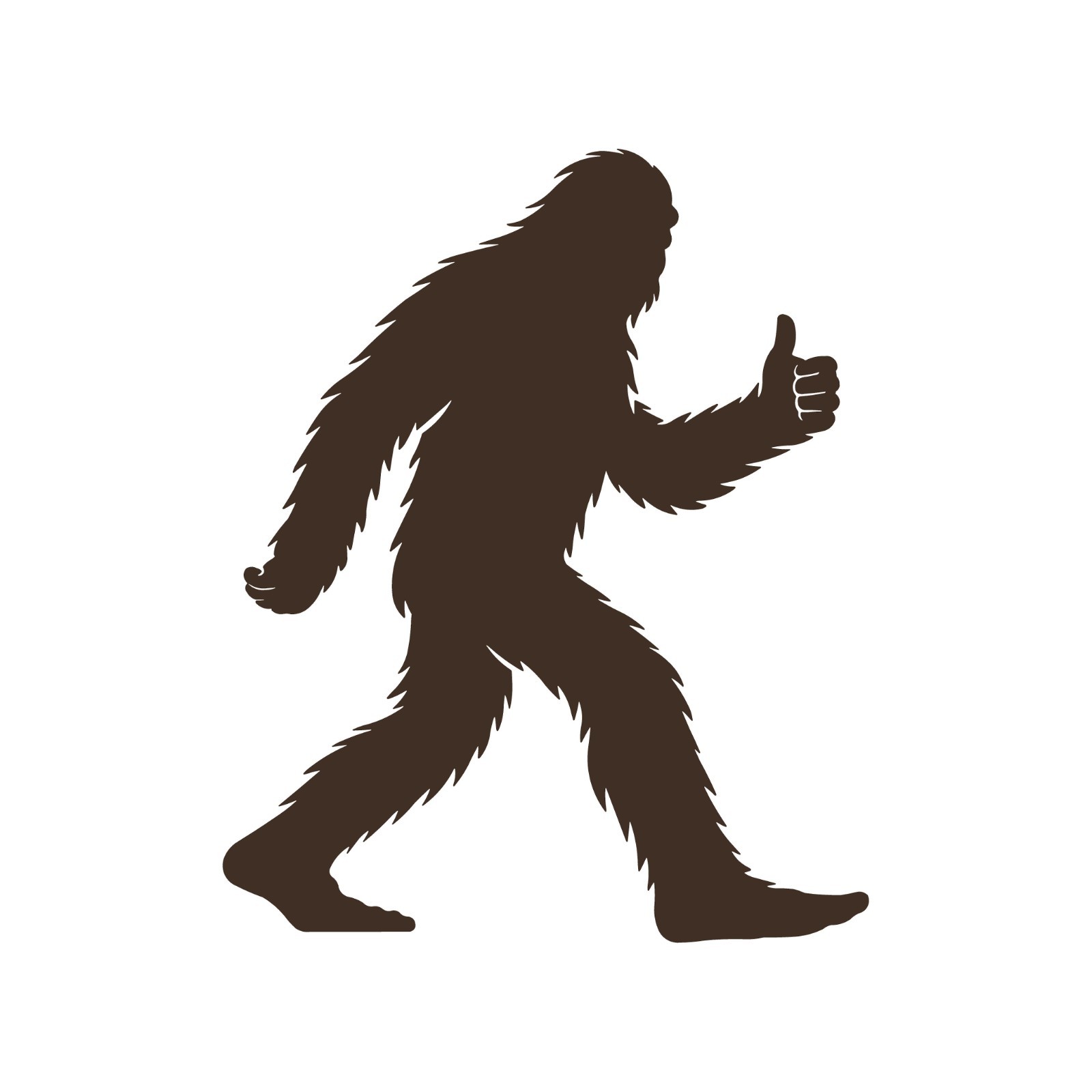 Bigfoot thumb up big foot Vinyl Decal Window thumbs up Sasquatch Sticker