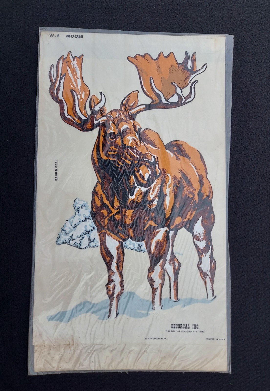 Vtg Wildlife Window Decals Lot Of 4 NOS Bear Moose Cougar Duck 1970’s Hunting
