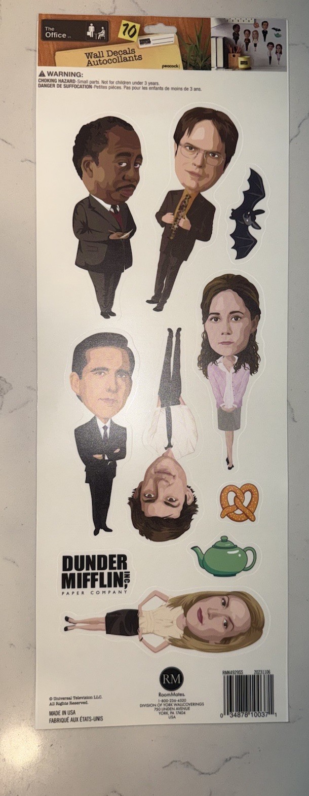 10 RoomMates “The office” Vinyl Wall Decal / Stickers
