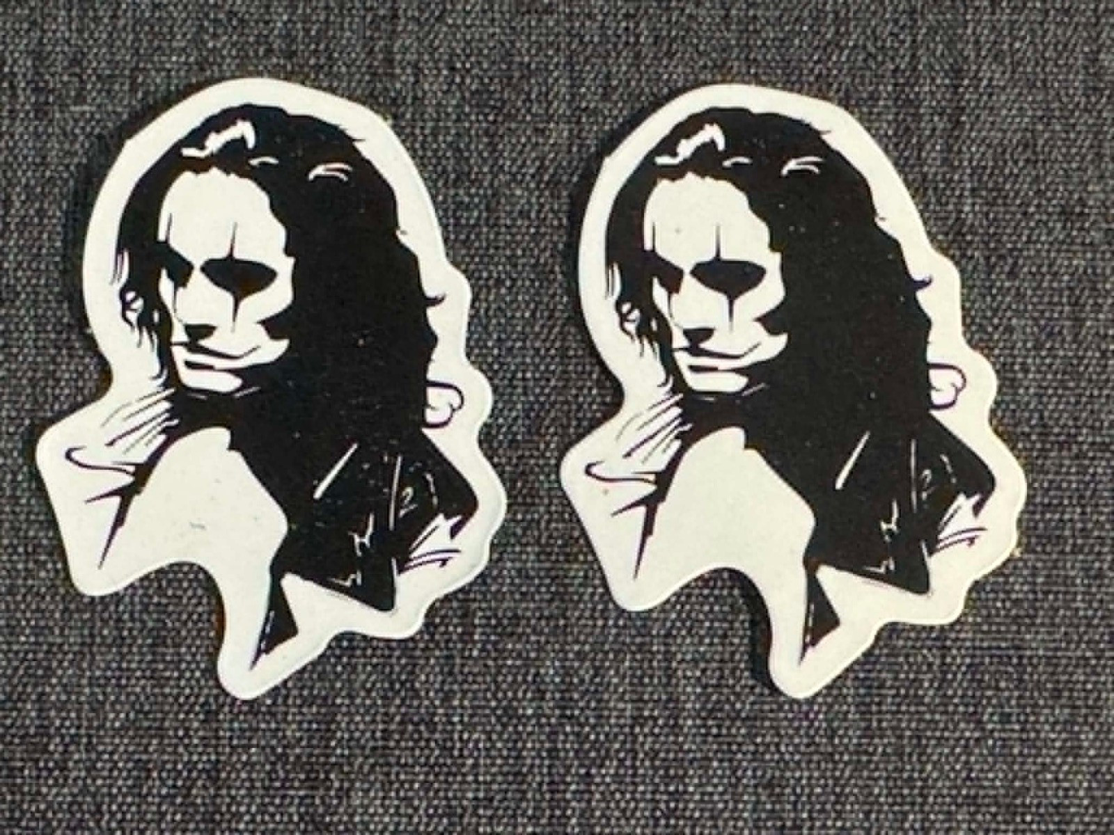 Lot (2) THE CROW 1 7/8″ x 2 1/2″ Logo STICKERS Brandon Lee Free SHIP! FAST!