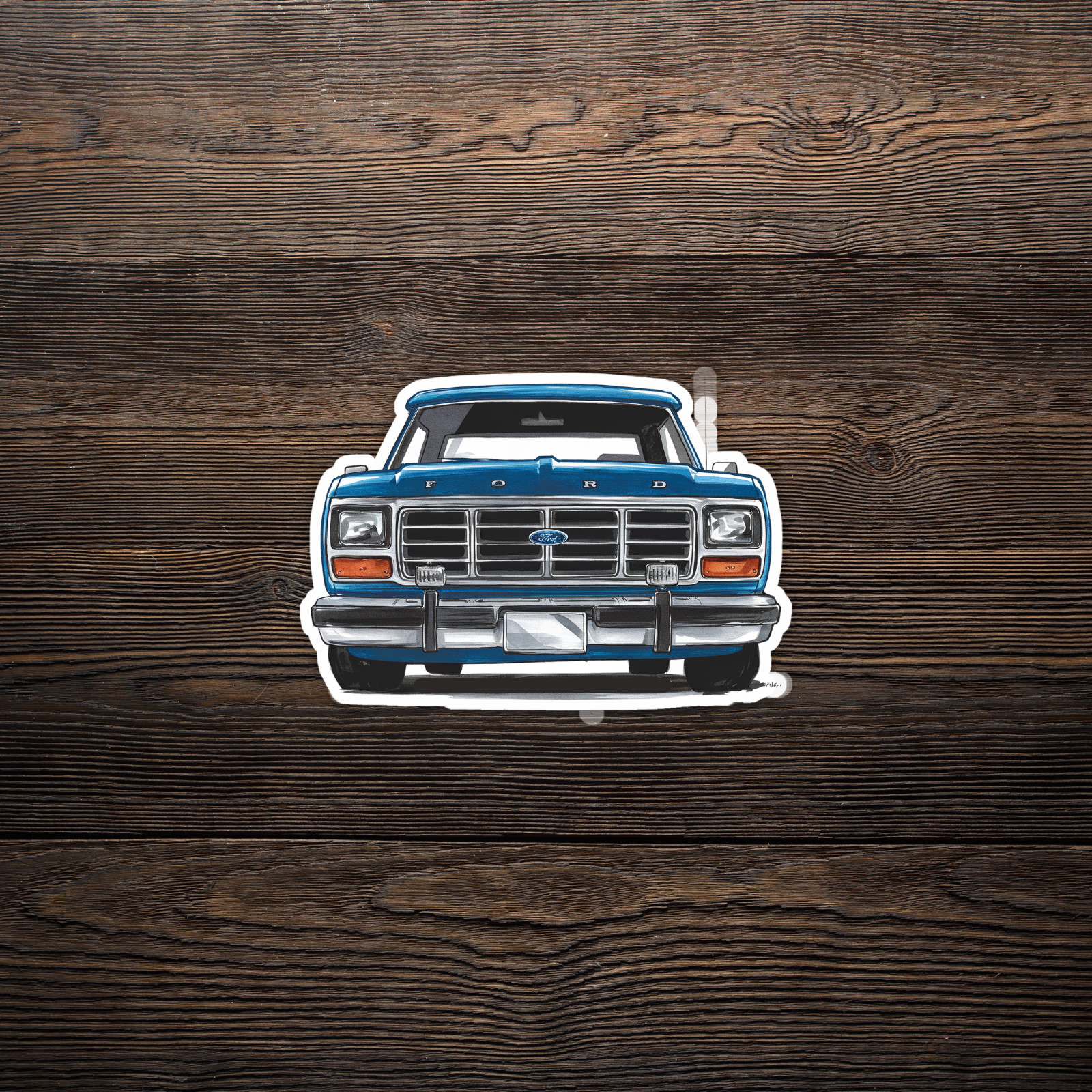 Vintage Ford Pickup Truck Sticker – Classic Cruisin’ Machines Ridesigns Decal #1