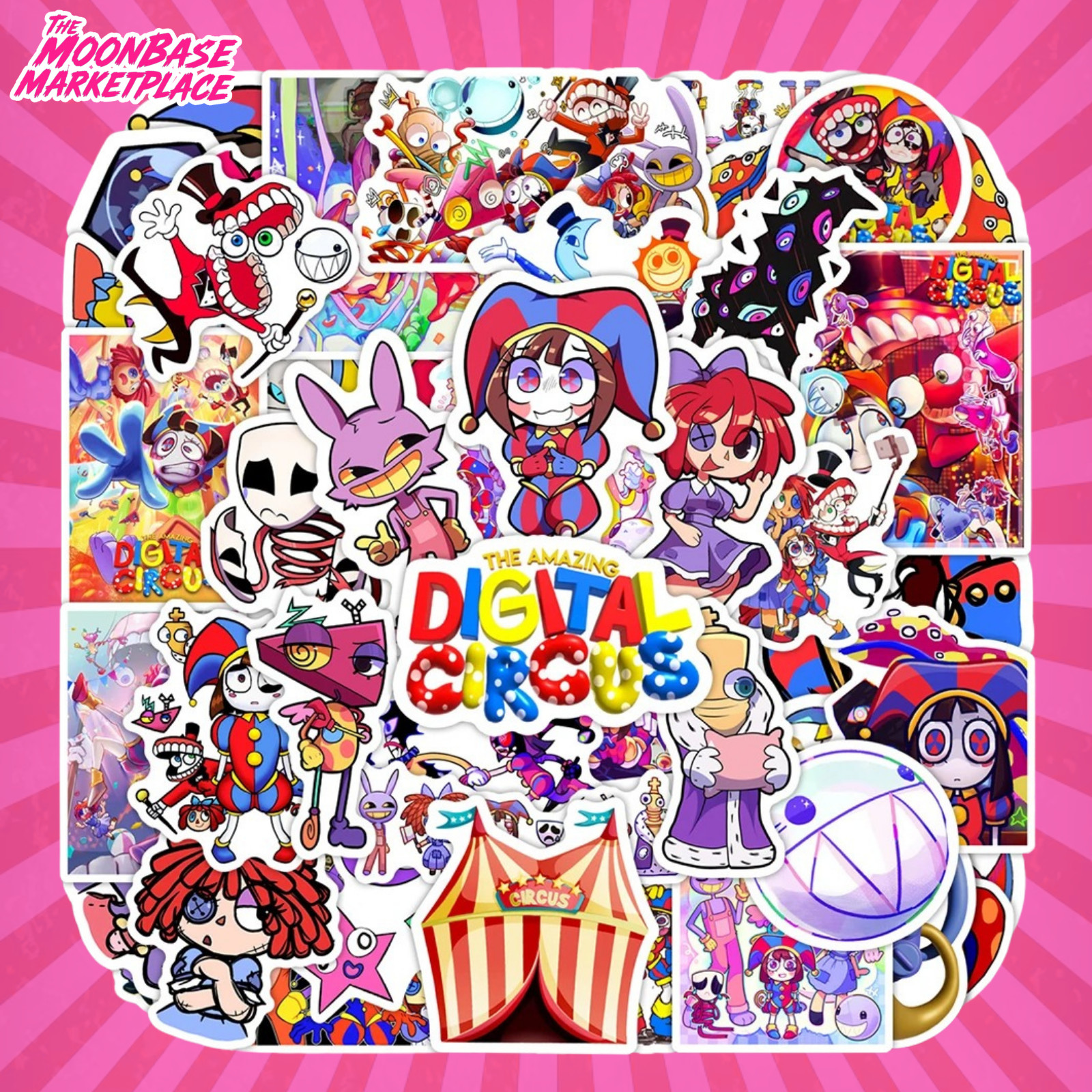 TADC Pomni Anime Chibi Style 50 Piece Sticker Pack – The Amazing Digital Circus
