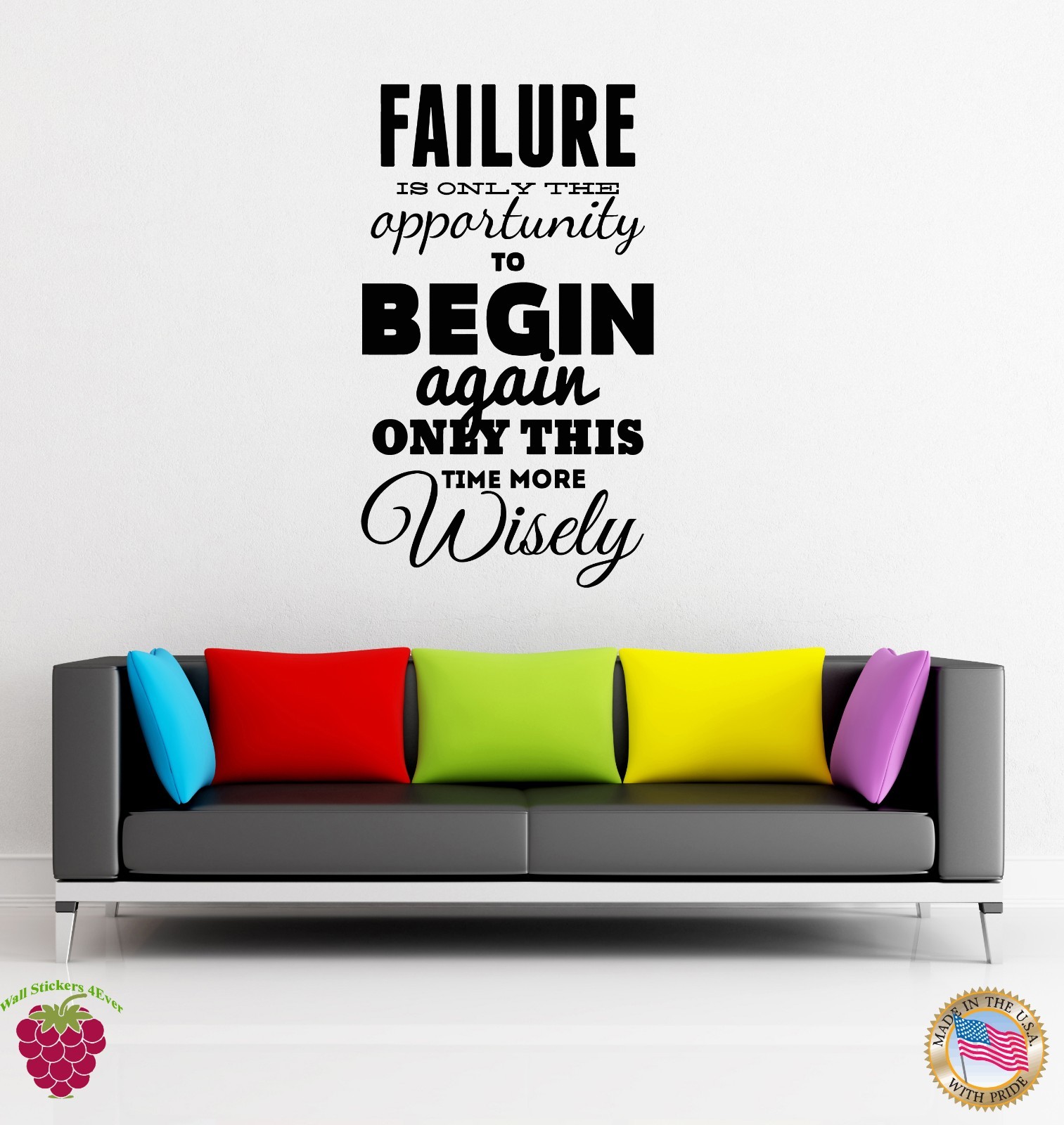 Wall Stickers Vinyl Decal Quote Failure Is The Only Appartunity To…(z1883)