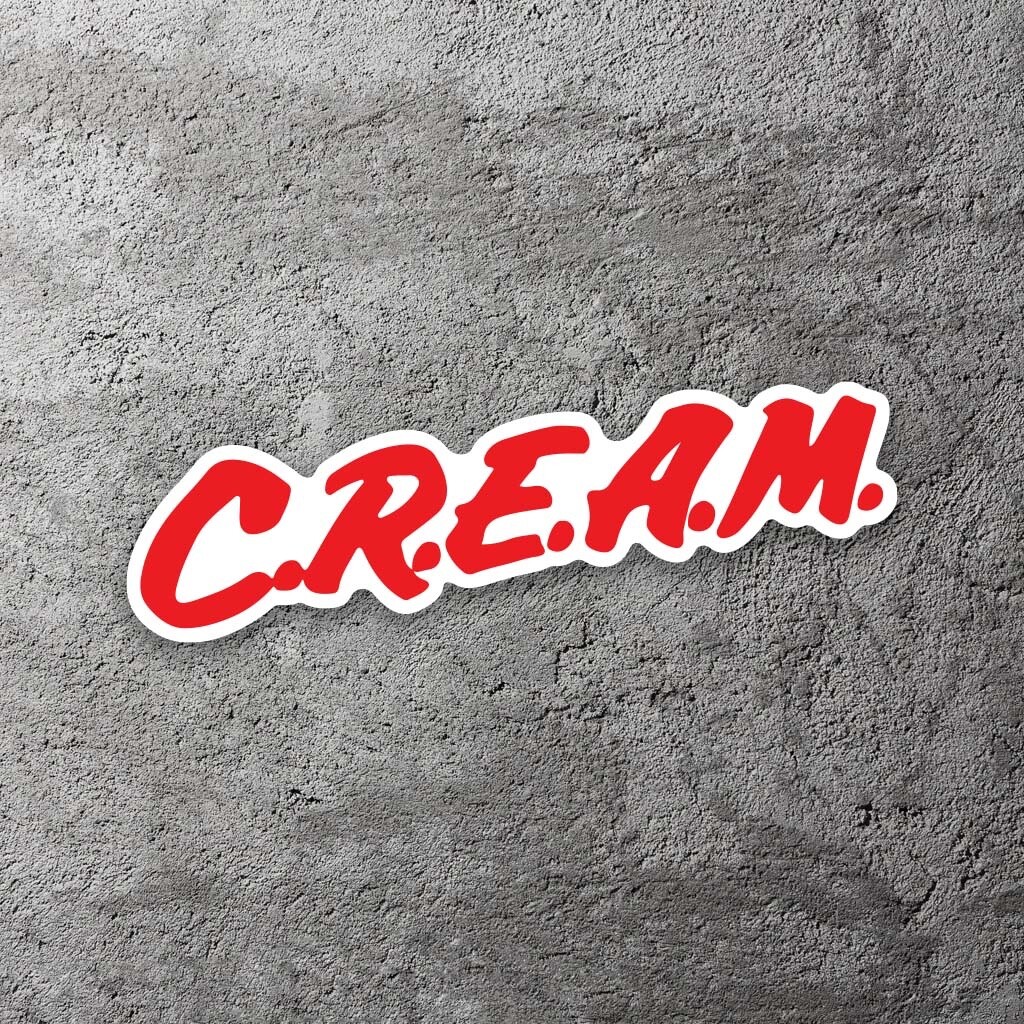 Wu-Tang Cream Vinyl Sticker 5″ Wide – Includes Two Stickers