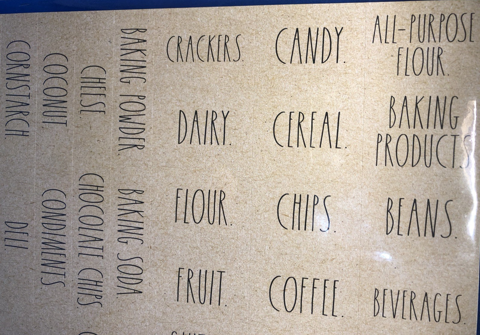 Rae Dunn Signature Collection Organizing Labels for Containers Pantry Fridge 180