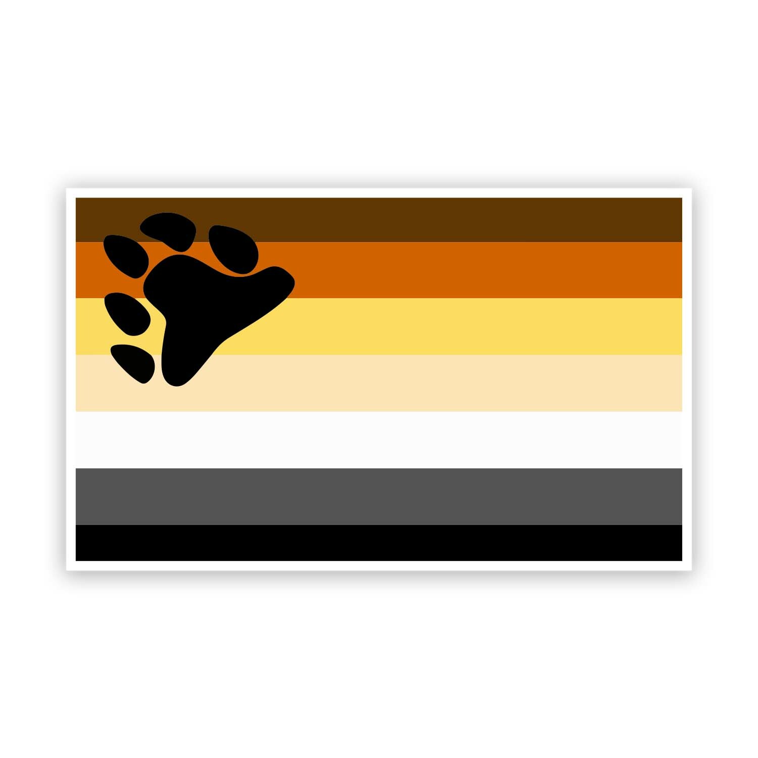 Gay Bear Pride Flag LGBTQ 4″ Vinyl Sticker – Includes Two Stickers