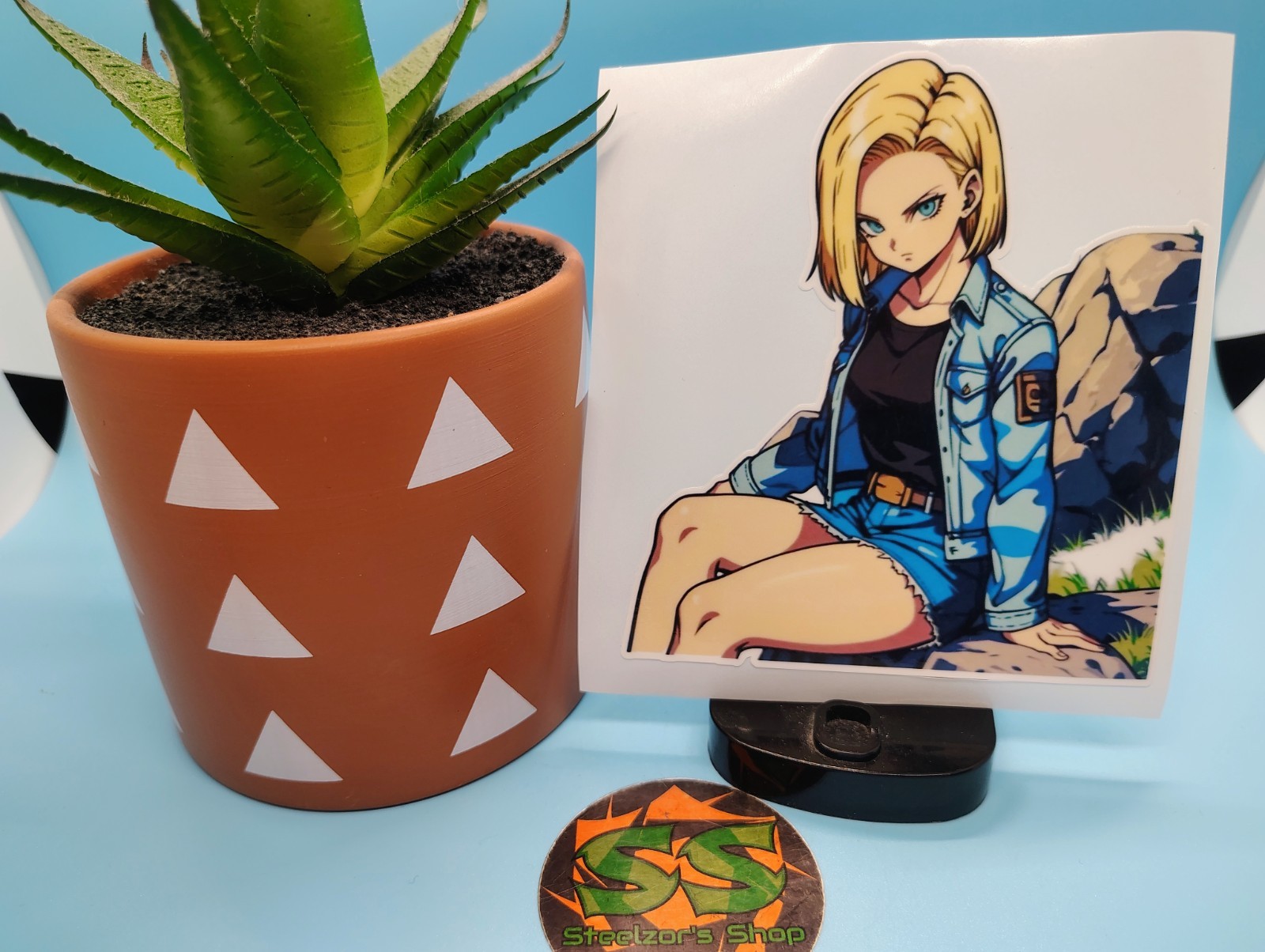 (4.5 Inches) Dragon Ball Z – Android 18 #2 – Water-Resistant Vinyl Sticker