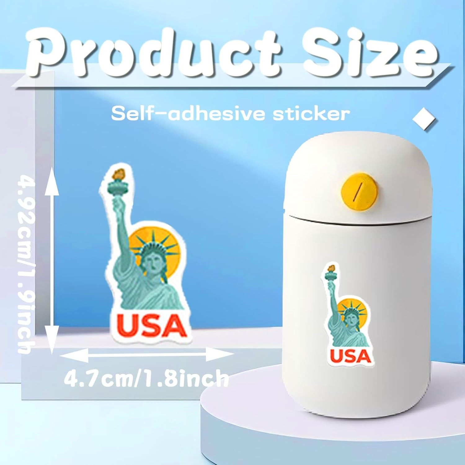 World Travel Sticker Pack 100PCS Waterproof Vinyl Decals for Luggage and Laptop