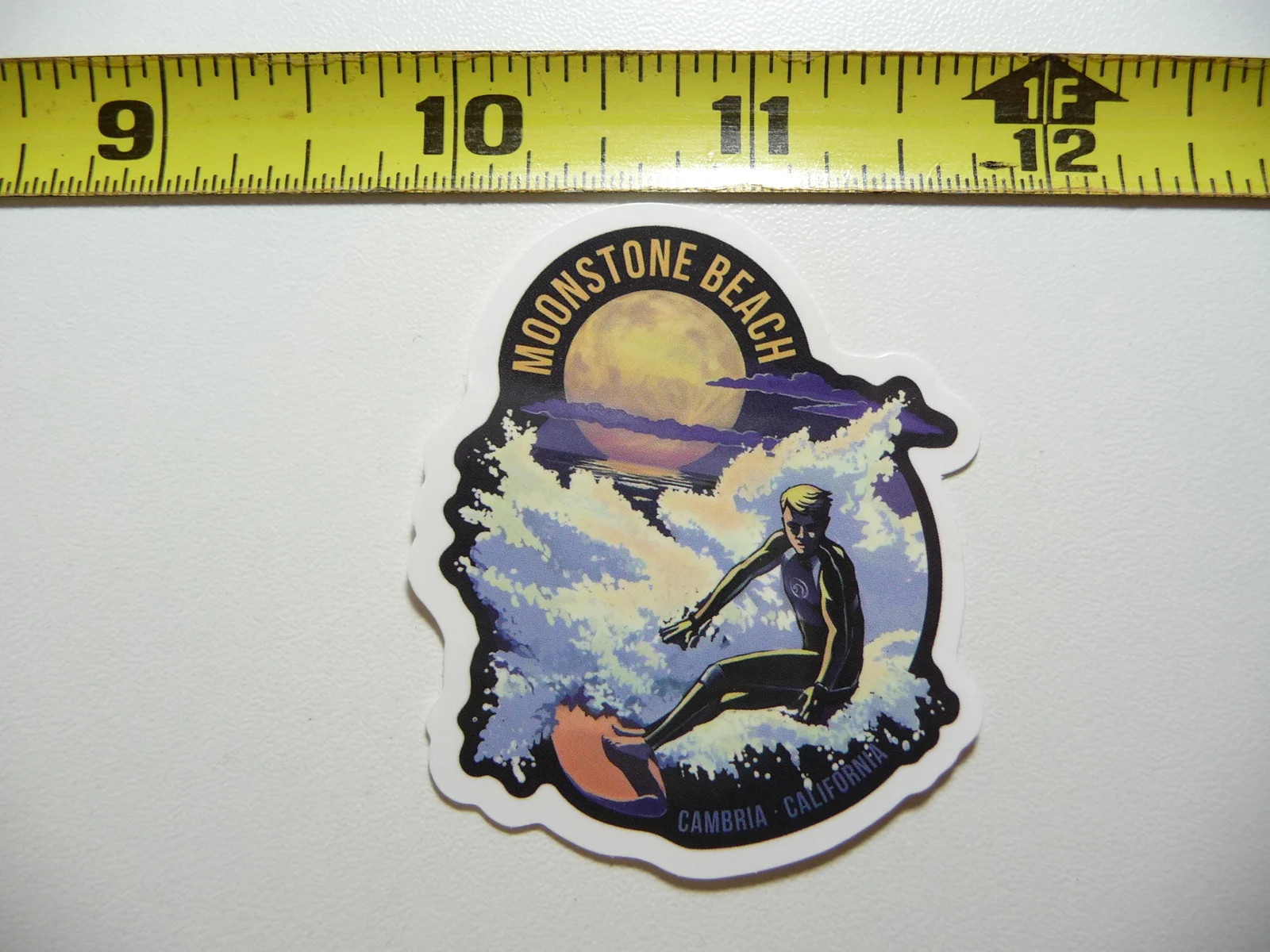 CALIFORNIA MOONSTONE BEACH CAMBRIA SURFER SMALL STICKER DECAL PRIDE STATE