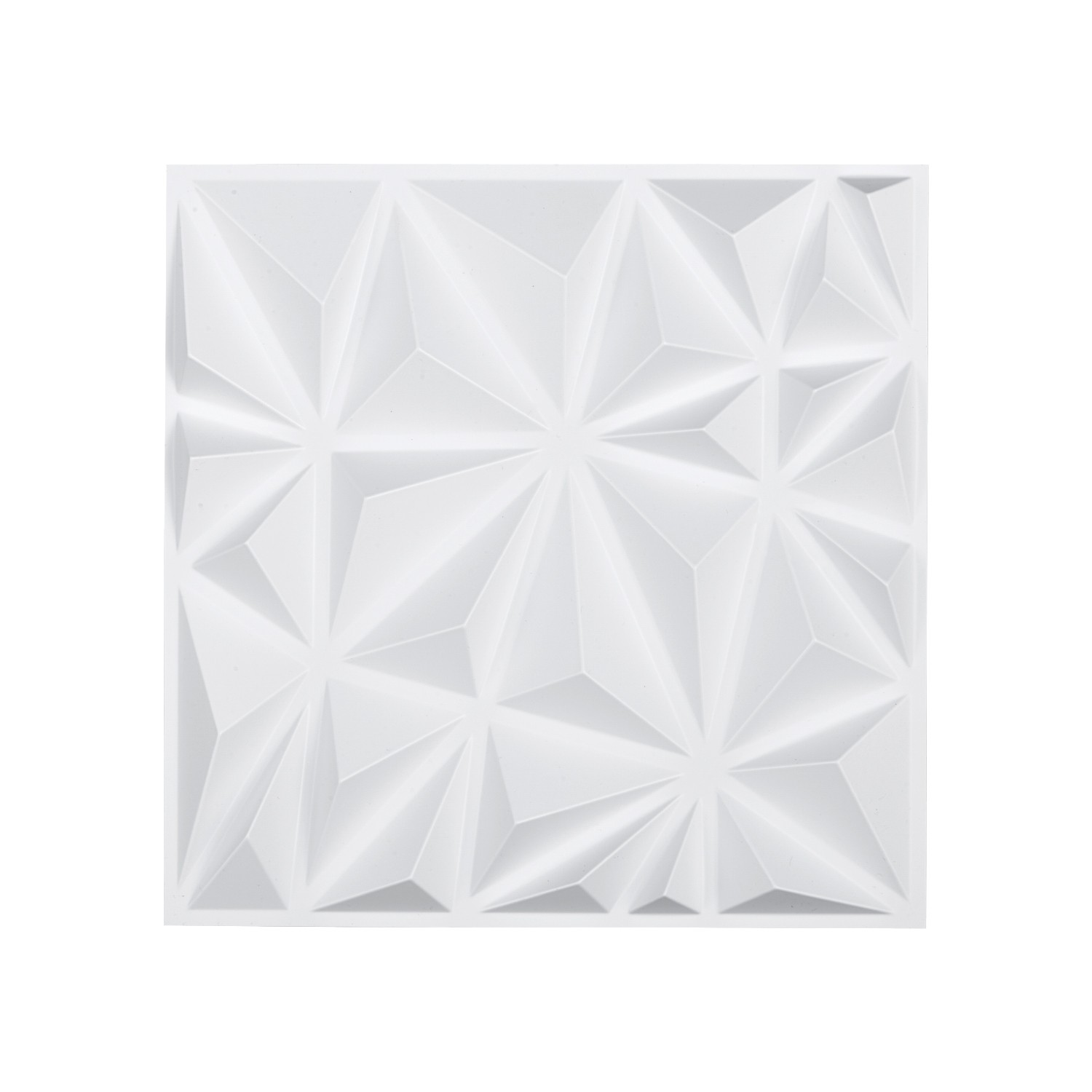 33 Pack White 3D Wall Panels Decorative PVC Tile 11.81″ X 11.81″ Diamond Design