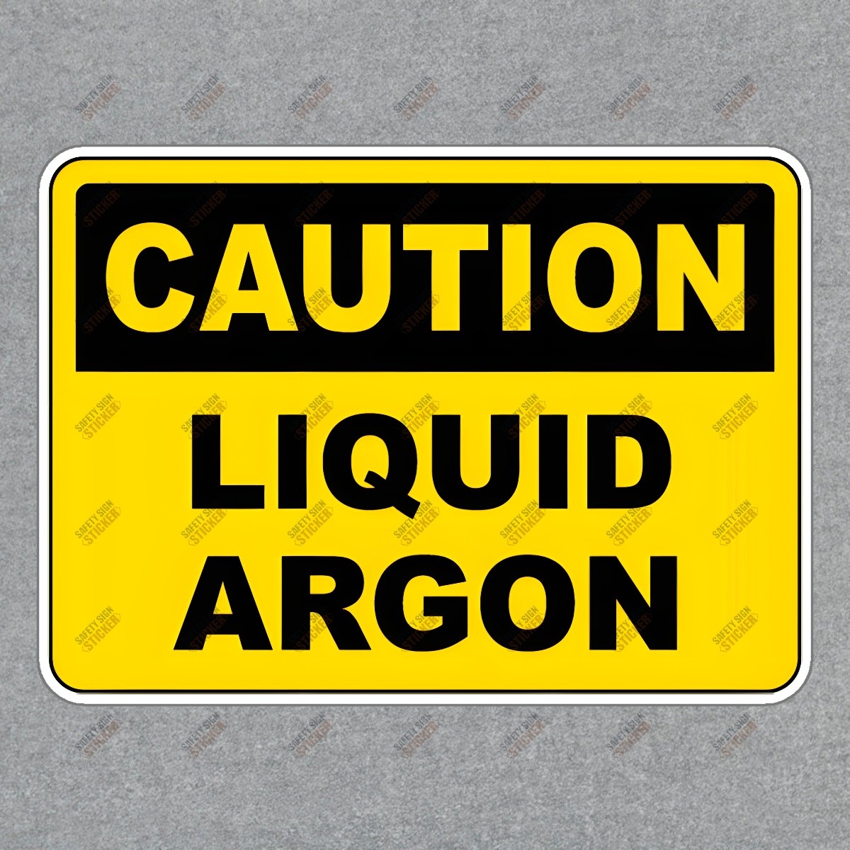 Caution Liquid Argon Safety Sign Sticker Essential for Workplace #878692