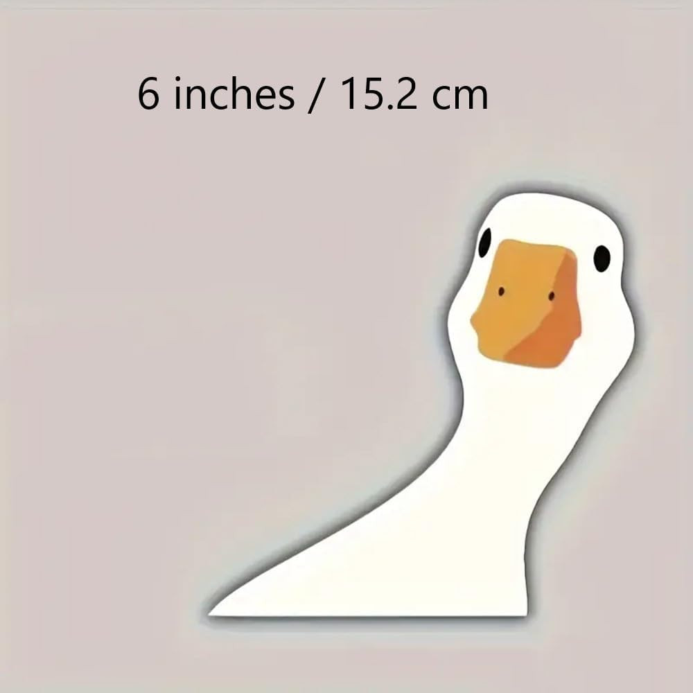 2 Pcs Cartoon Goose Self-Adhesive Sticker, Animal Theme Rear Vehicle Decoration